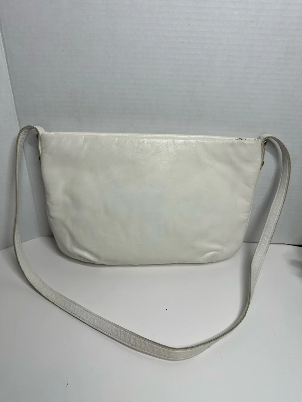 Etienne Aigner White Shoulder Bag with Gold Logo